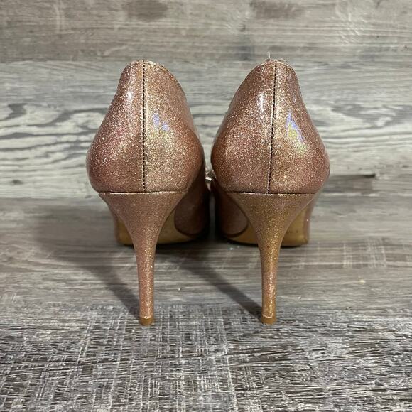 Kate Spade Womens Krysta Bow Pump Pink Glitter Patent Leather Heels 9 - Picture 14 of 15